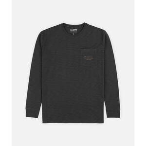 NEW JETTY men's sedge slub long sleeve top in black